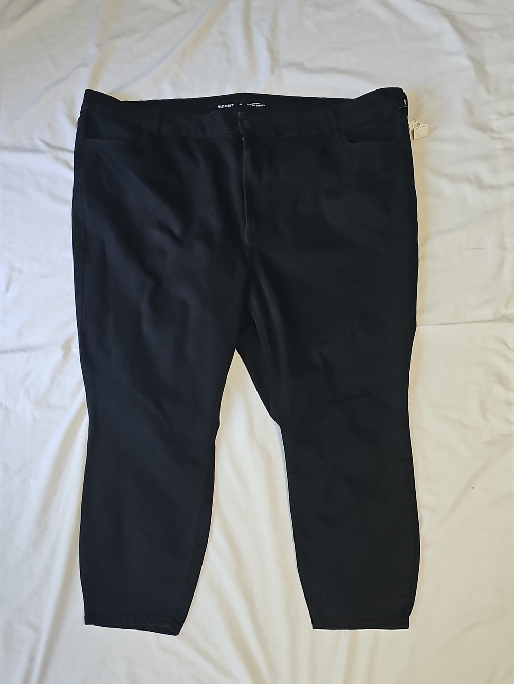 Old Navy Plus Size 28 High-Waisted Super-Skinny Black-Wash Ankle Jeans